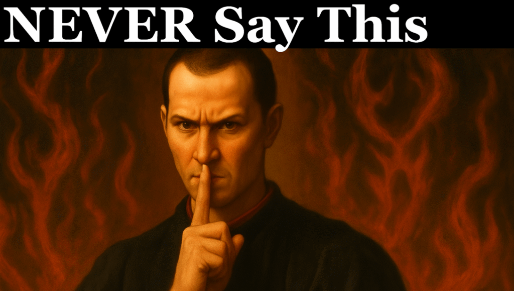 Machiavelli's Power Principles – The title displayed in bold, serif font against a parchment-like background.