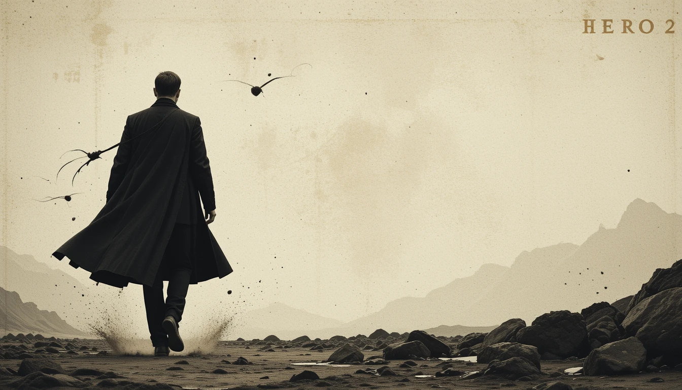 Machiavellian strategy for being ignored shown as a powerful figure walking away from attention