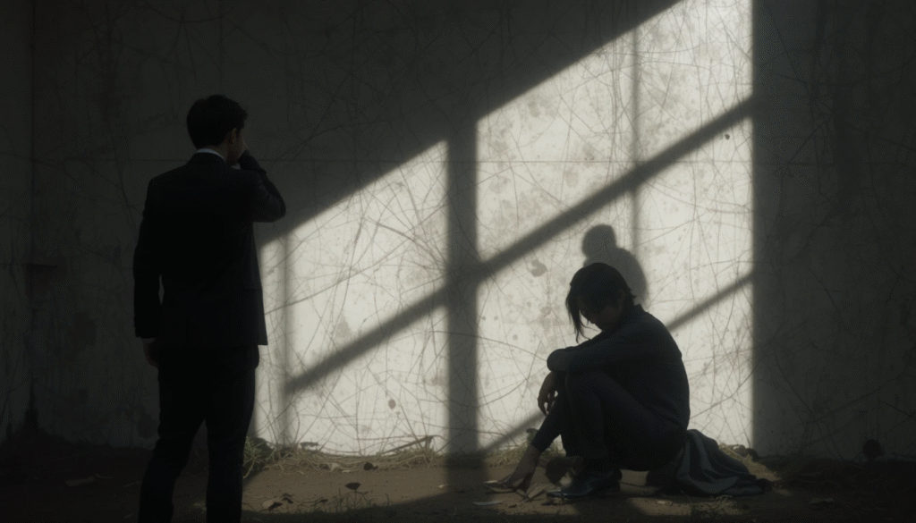 Machiavellian strategy for being ignored shown in symbolic visual of a person walking away from a phone.