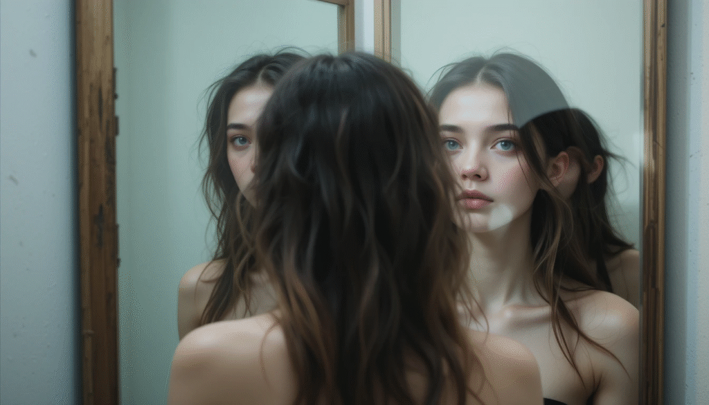 Person reinventing themselves, showing inner transformation
