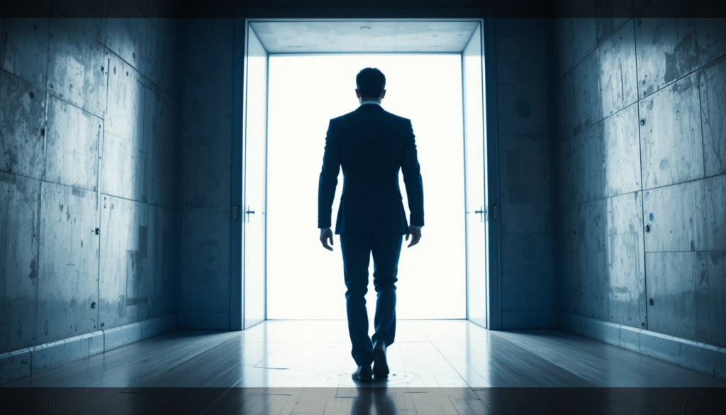 Confident reappearance symbolizing growth after absence